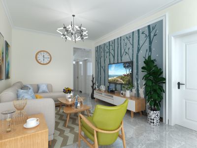 60平米效果圖——能源局生活區(qū)